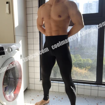 Kiiresti Kuivav Fitness Mens Säärised Pingeline Spordi Püksid SizeTight Püksid Mees Sweatpants - Pilt 2  