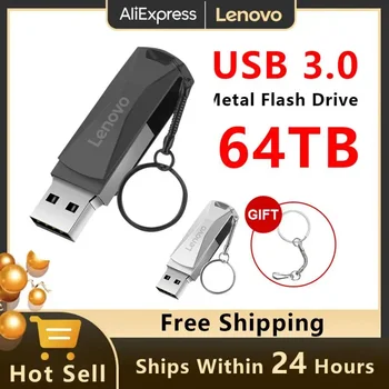 Lenovo USB Flash Drive Pen Drive 64TB USB 3.0 Pendrive 2TB Flash Memory Stick 128GB U Disk 16TB Flash Disk Nintendo Lüliti - Pilt 1  