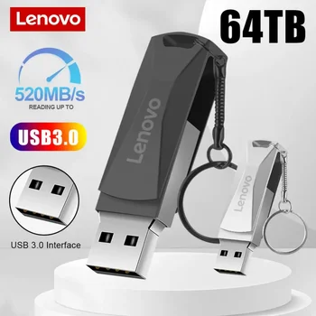Lenovo USB Flash Drive Pen Drive 64TB USB 3.0 Pendrive 2TB Flash Memory Stick 128GB U Disk 16TB Flash Disk Nintendo Lüliti - Pilt 2  