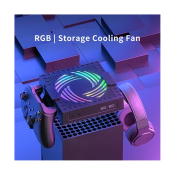 RGB Värviline jahutusventilaator Mängu Konsool Reguleeritav Tuule Kiirus soojushajutamise Fänn USB Port - Pilt 2  