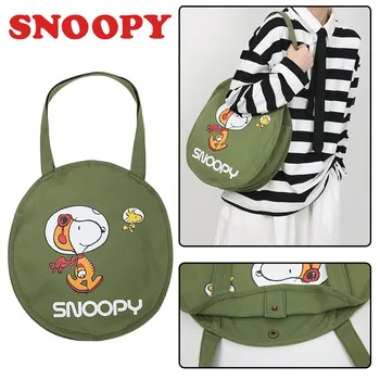 Snoopy Õla Kott Cartoon Armas Mood Naiste Shopping Toidupoed Reisi Meik Tualett-Tarbed Ladustamise Kotid Tüdrukute Anime Käekott - Pilt 1  