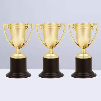 6tk 10cm Plastikust Golden Trophy Õpilane Sport Trophy Auhinna Tasu Võistlused (Kuldne) - Pilt 1  