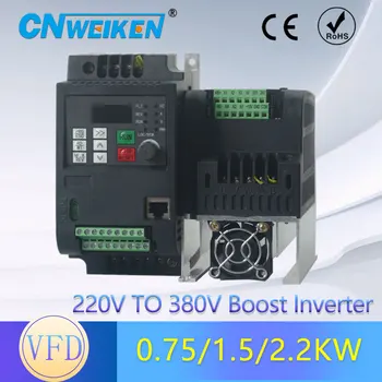 VFD 2,2 KW, 1,5 KW/4KW sagedusmuunduriga 1P 220V/380V 3P Väljund CNC Spindli mootori kiirus Kontrolli VFD Converter - Pilt 1  