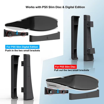 Horisontaalne Seista PS5 Slim Baasi Seista Anti-Slip Mads vitriin ühildub Playstation 5 Plaati&Digital Editions - Pilt 1  