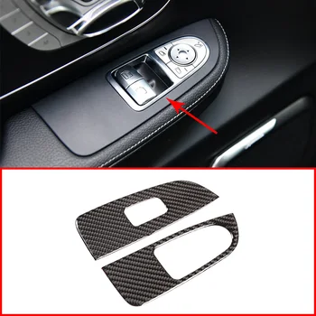 Mõeldud Mercedes Benz V Klass W447 V260 2015-2020 süsinikkiust Akna nupp Katab kleebise Car Styling, tarvikud, 2 tk - Pilt 1  