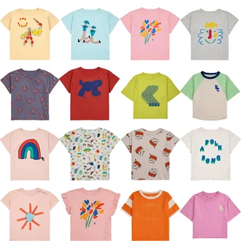 BC 24ss Lapsed Tees Poistele Tüdrukute Armas Prindi Lühikese Varrukaga T-Särgid Baby Laste Puuvillased Topid Riided Outwear - Pilt 1  