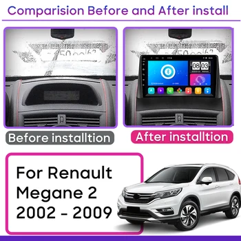 Auto Android Android 13 Renault Megane 2 2002 - 2009 Android Auto Traadita Android Auto Carplay Stereo juhtseade Nr 2din DVD - Pilt 2  