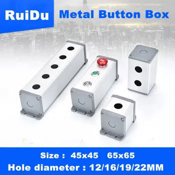 Metall alumiinium nuppu, tööstus-kodu kontrolli juhtmestik vahetada kasti 12/16/19/22mm 1/2/3/4/5 auk 45 * 45mm 65 * 65mm - Pilt 1  