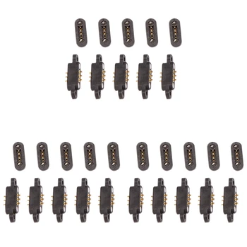 15 Paari Kevadel Koormatud Magnet Pogo Pin Pistik 3 Asendit Magnetid Pigi 2.3 MM Läbi Aukude Mees Naine Probe - Pilt 1  