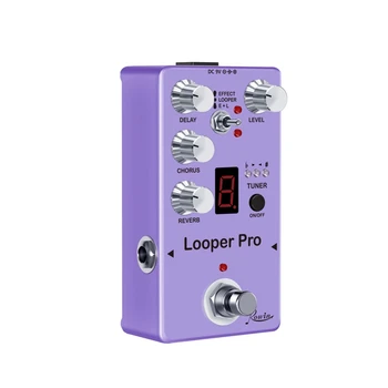 ROWIN RE05 Looper Pro Digital Mõju Pedaali Koos Delay Looper Koori Tuuner Reverb Mõju Kombineeritud Koos Full Metal Juhul Ümbersõit - Pilt 1  