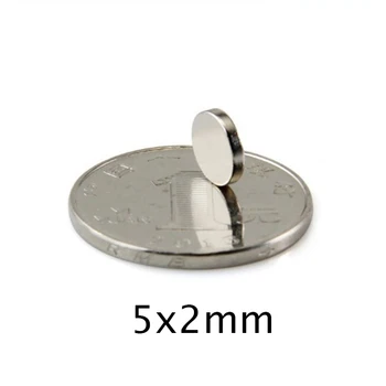 100/200/300pcs Haruldaste Muldmetallide Magnetid Läbimõõt 5x2mm Väike Ring Magnetid 5mmx2mm Külmkapp Alalise Neodüümi Magnetid 5*2mm - Pilt 1  