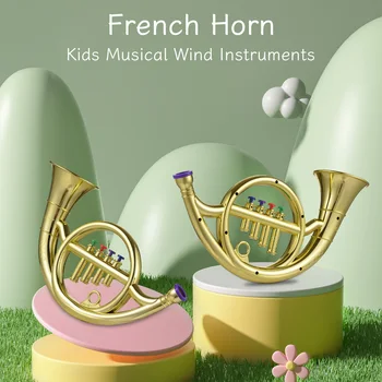 Prantsuse Sarv 4 Värvi Kodeeritud Võtmed Lapsed Muusikaline puhkpillid Eco-sõbralik ABS Varajase Hariduse Jäljendada Sarv - Pilt 1  