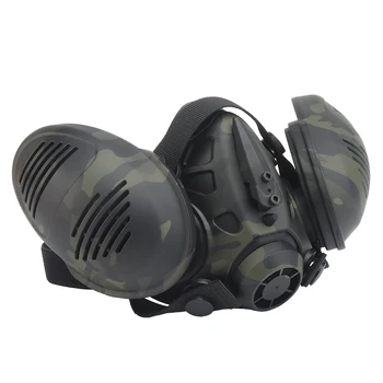 Taktikaline Pool Maski Dual Respiraatorit Mask Dekoratiivsed Filmi Rekvisiidid Steampunk Küberpunk Cosplay Airsoft Jahindus Vest Tarvikud - Pilt 1  