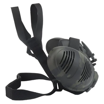 Taktikaline Pool Maski Dual Respiraatorit Mask Dekoratiivsed Filmi Rekvisiidid Steampunk Küberpunk Cosplay Airsoft Jahindus Vest Tarvikud - Pilt 2  
