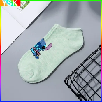 MINISO Disney Lilo & Stitch Õmblema Lühike Multi-värvi Paat Sokid Kevadel ja Suvel Cartoon Lihtne Hingav Sokid Cosplay - Pilt 2  