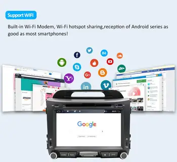 android 10.0 auto dvd kia sportage 2011 2012 2013 2014 2015 autoraadio stereo multimeedia mängija, millel Wifi bluetooth rds - Pilt 2  