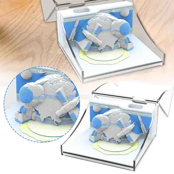 3D Notepad Memo Pad Omoshiroi Blokeerida 3D Paber Nikerdamist Kosmose Ruumi Labor Mudel Märkused Desktop Decora Uus Aasta Kingitused - Pilt 2  