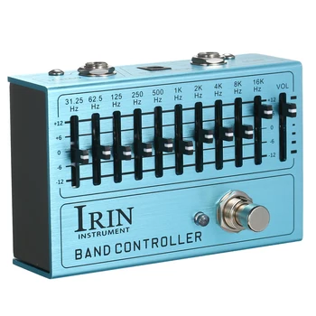 IRIN 10-Band EQ Kitarr Mõju Pedaali Mini Kitarr Ekvalaiser koos True Bypass Bass Alumiinium korpus - Pilt 2  