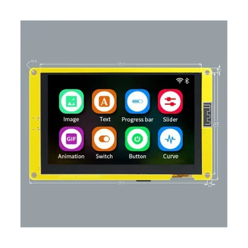 ESP32-S3 5-Tolline IPS 800X480 RGB-LCD-TFT-Ekraan Moodul HMI 8M PSRAM 16M Flash, WIFI, BT Smart Display MCU (Touch) - Pilt 2  