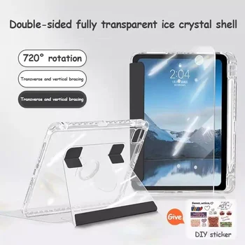 360 Pöörlev Crystal Cover For Ipad iPad Õhu-3 Pro 10.5 Õhu 4 3 Air 5 10.9 10.2 9 8 7 Pro 11 Pliiats Pessa Tagasi Juhul - Pilt 2  