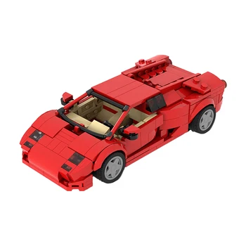 KES Mini superauto neid Countach LP5000 QV-Punane võidusõiduauto Diablo 6.0 ehitusplokid Set Hypercar Sõiduki Mänguasjad Lastele Xmas Kingitused - Pilt 1  
