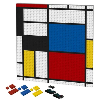 Pixel Art Retro Mondrian Stiilis Mosaiik DIY Pop Kodu Kuulus Dekoratiivse Värvimine Poolt Numbrid ehitusplokid KES Komplekt Loominguline Kingitus - Pilt 1  