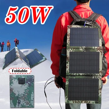 Kaasaskantav Volditud Päikeseenergia Kott, 4 in 1 Kaabel-Dual-USB-Veekindel Väljas Päikese Juhatuse Rakkude DIY Avarii Toide Sun Power - Pilt 1  