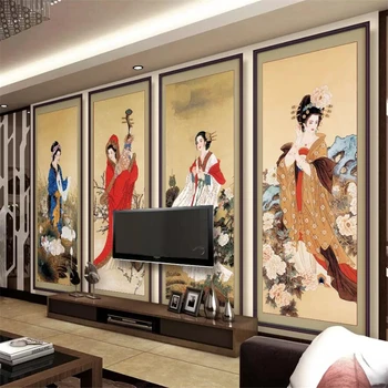 wellyu Custom foto tapeet 3d classic neli ilus Hiina elutoas TV taustaks seinale pilt papel d parede 3d tapeet - Pilt 2  