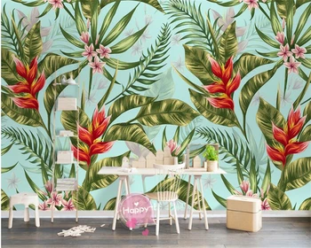 beibehang Kõrge moes high - end 3d tapeet troopiline taim lihtne troopiliste taimede taustal seina murals de papel parede - Pilt 1  