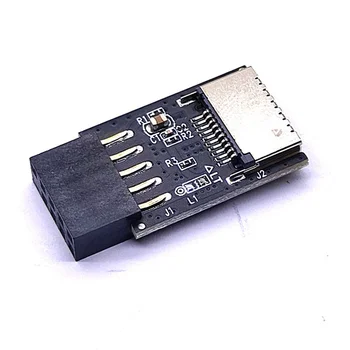 Emaplaadi USB2.0 9Pin TÜÜP-C A-VÕTI Ees Pistik Converter USB3.2 TÜÜPI-E Liides Päise Adapter - Pilt 1  