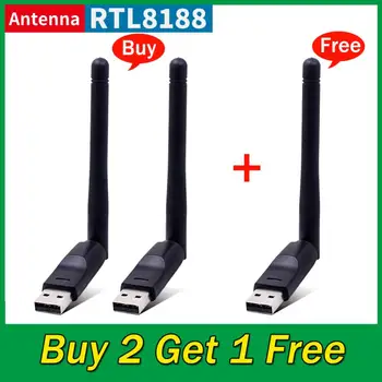 150Mbps MT7601 Traadita Võrgu Kaart Mini USB WiFi Adapter, LAN Wi-Fi Vastuvõtja Dongle Antenn 802.11 B/g/n PC Windows RTL8188 - Pilt 1  