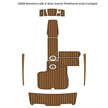 2008 Mastercraft X Star Ujuda Platvormi Kabiini Padi Paat EVA Vaht Teak korruse Põrand - Pilt 1  