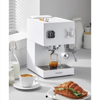 Kohvi Masin Pool-automaatne Ühe ja kahe Tassi kahe Katla 3-auk aurutoru Espresso Kodus Aur Piima Vahustamiseks kohvimasin - Pilt 2  
