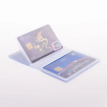 1tk PVC-Kaardi Hoidik Läbipaistev Kaardid Ekraan Kott Volditud Film, Foto krediitkaartide Taskud Statsionaarne korea Kaardid Juhul - Pilt 1  