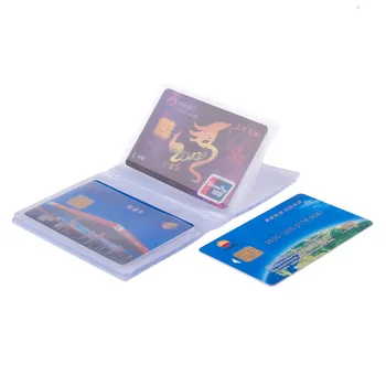1tk PVC-Kaardi Hoidik Läbipaistev Kaardid Ekraan Kott Volditud Film, Foto krediitkaartide Taskud Statsionaarne korea Kaardid Juhul - Pilt 2  
