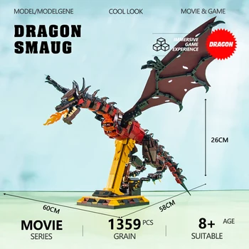 Loominguline Drogon Smaug ehitusplokid Viserion Dragon Mudel Tellised Filmi Lähis-maa-Seeria Mänguasjad Lastele jõulukinke Poisid - Pilt 1  