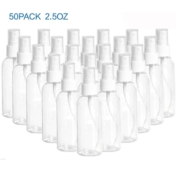 50TK 75Ml/2.5 OZ Udu Spray Pudel Premium Läbipaistev Tühi Pump - Pilt 2  