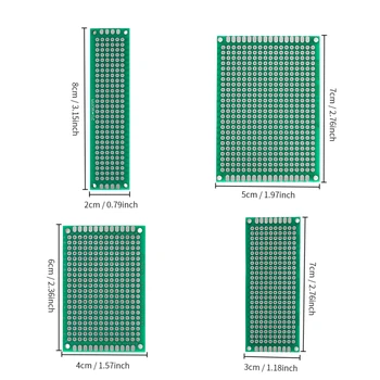 4TK/Palju PCB Pardal Kit 5x7 4x6 3x7 2x8cm Roheline Kahepoolne Pcbde Elektroonilise Diy Kit Kasutatakse Ehitada elektronskeeme. - Pilt 2  