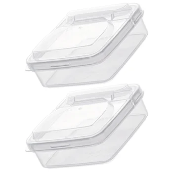 2 Tk Või Box Mini Kook Konteinerid Juustu Viil Omanikud Kate Külmkapp Ladustamise Sink Pp Kastid - Pilt 1  