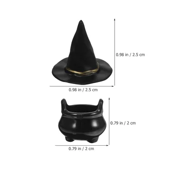 10/24tk Kääbus Nõid Cauldron Mini Cauldron Mudel Halloween Mini Veekeetjad Nõid Katel Saab DIY Ghost Festival Väike Mänguasi - Pilt 2  