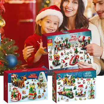 2023 Jõulud advendikalender ehitusplokid 24 Päeva Jõulud Taimer Kalender Mänguasjad Lastele Sünnipäeva jõulukinke - Pilt 2  